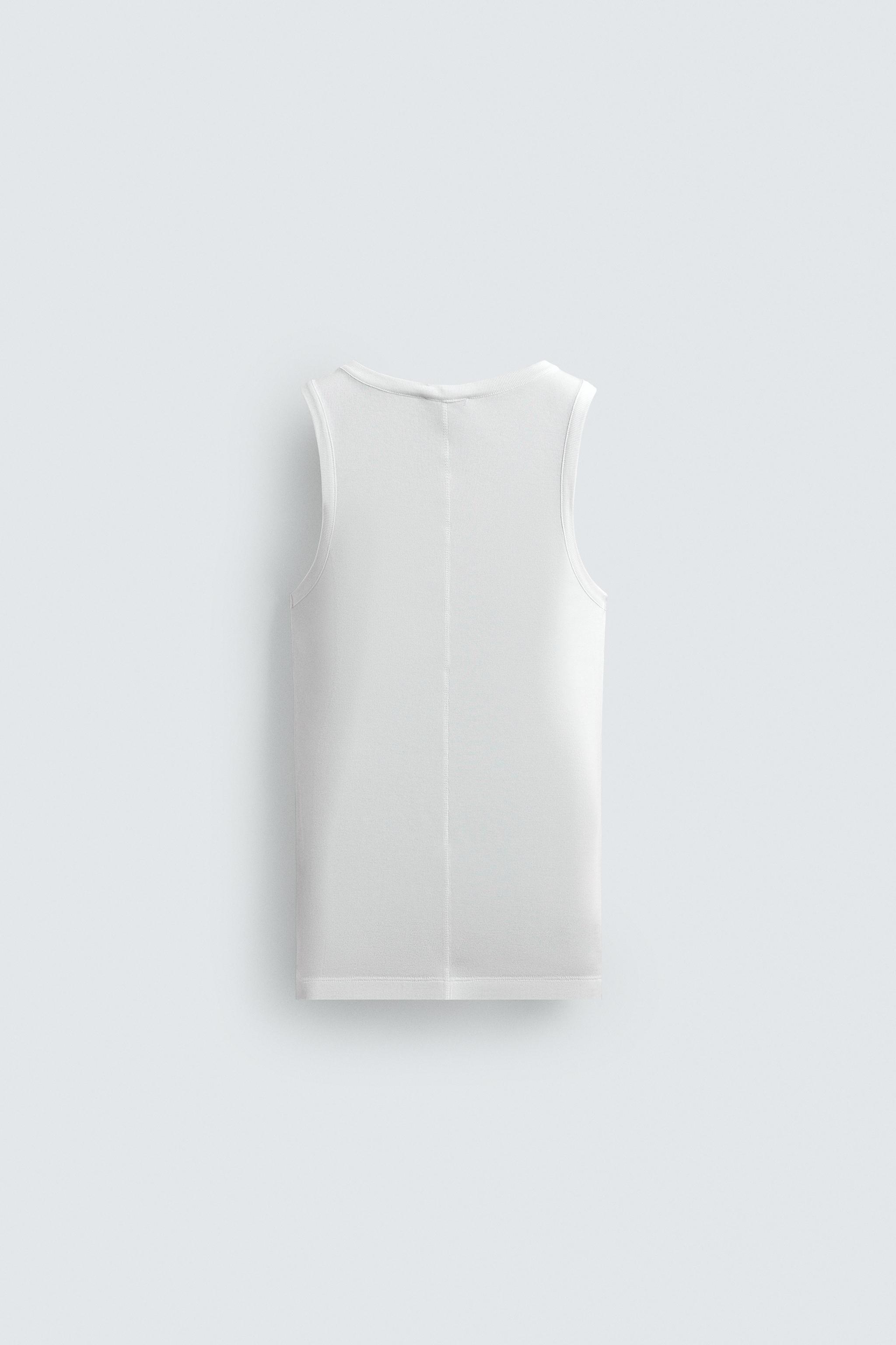 VISCOSE STRUCTURE SLIM FIT TANK TOP